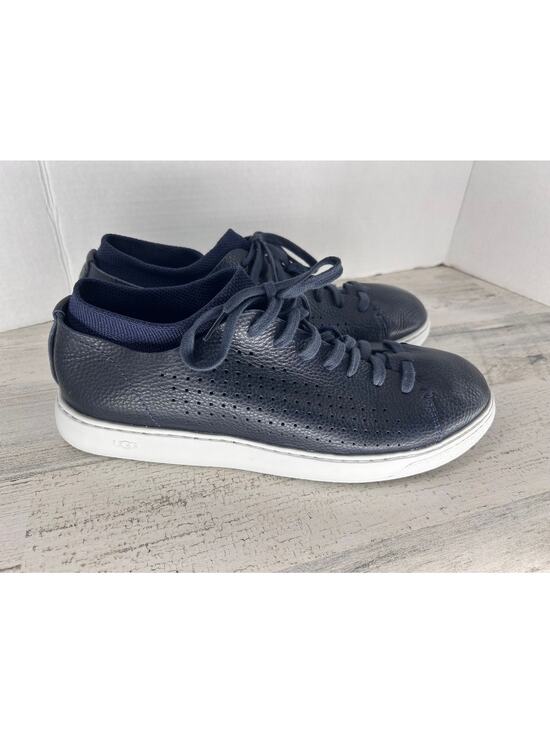 UGG Men’s New Sneakers – Navy Blue Leather Casual Shoes Size 10 main image 5